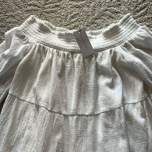 NWT Sugar Lips Women's Aveda Shoulder Mini Dress Casual Small - Picture 7 of 17